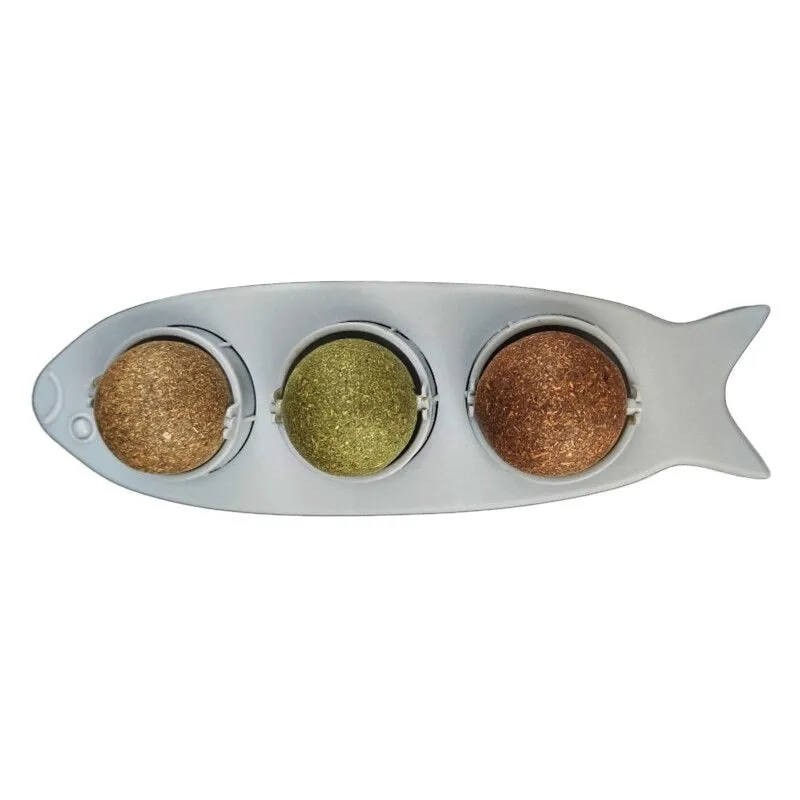 3 Pcs Catnip Ball Set