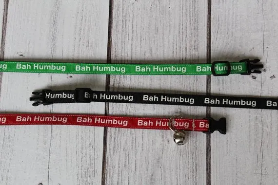 Bah Humbug Cat Collars