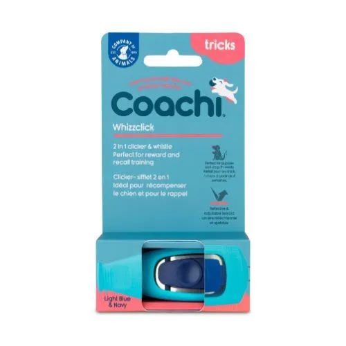 Coachi Light Blue Whizzclick 2 in 1 Training Whistle and Clicker