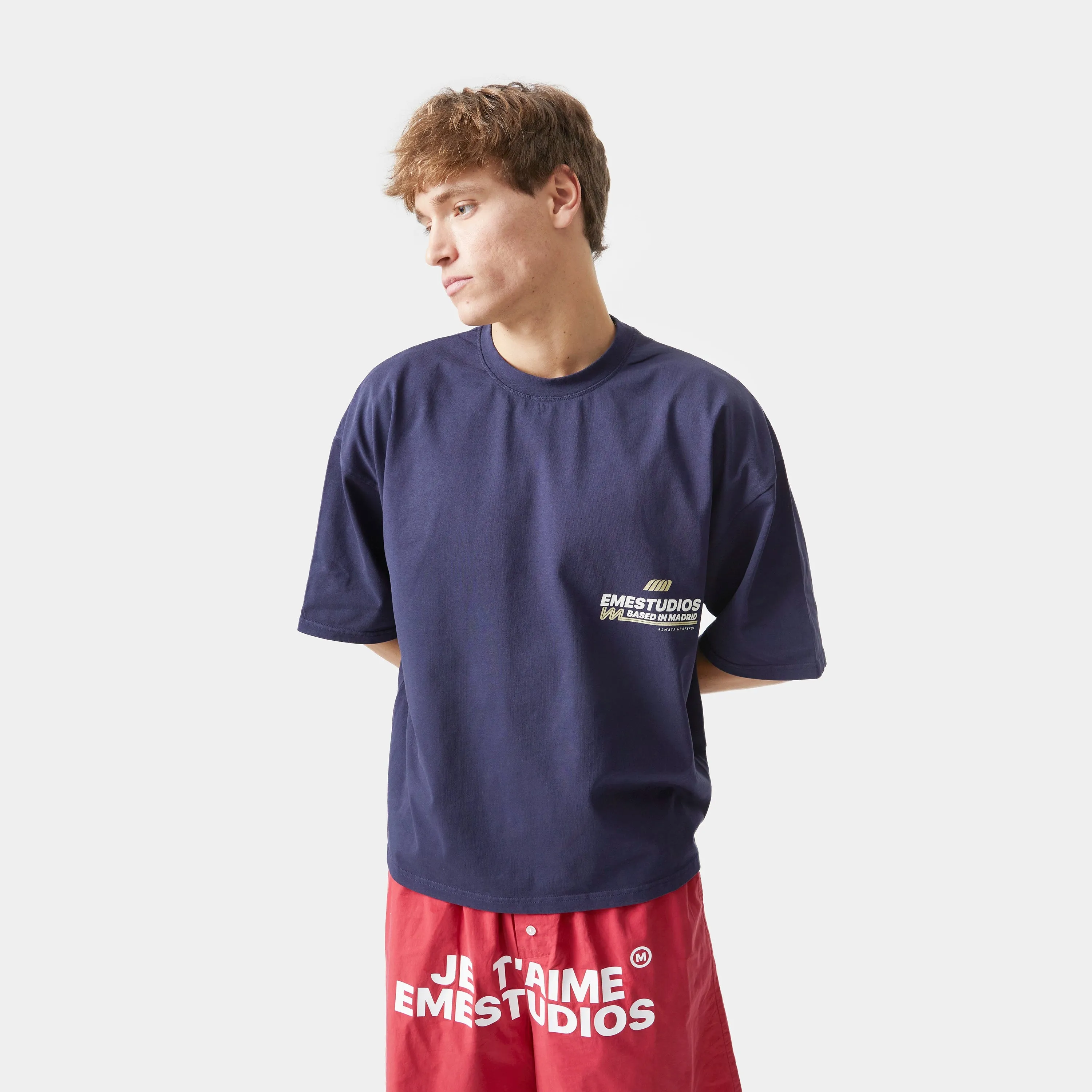 Daily News Navy Oversized Tee
