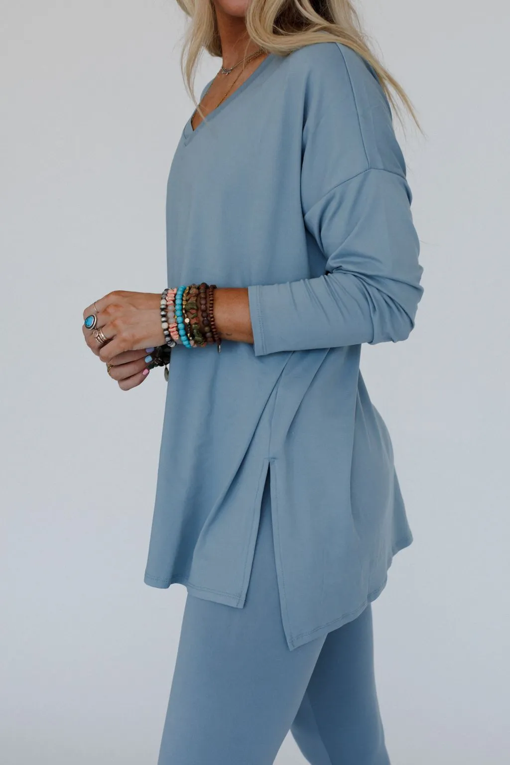 Dreamy Drift Top and Pant Set - Blue
