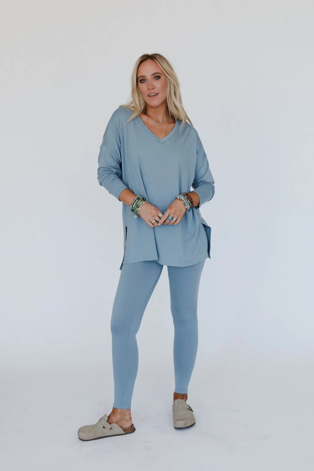 Dreamy Drift Top and Pant Set - Blue