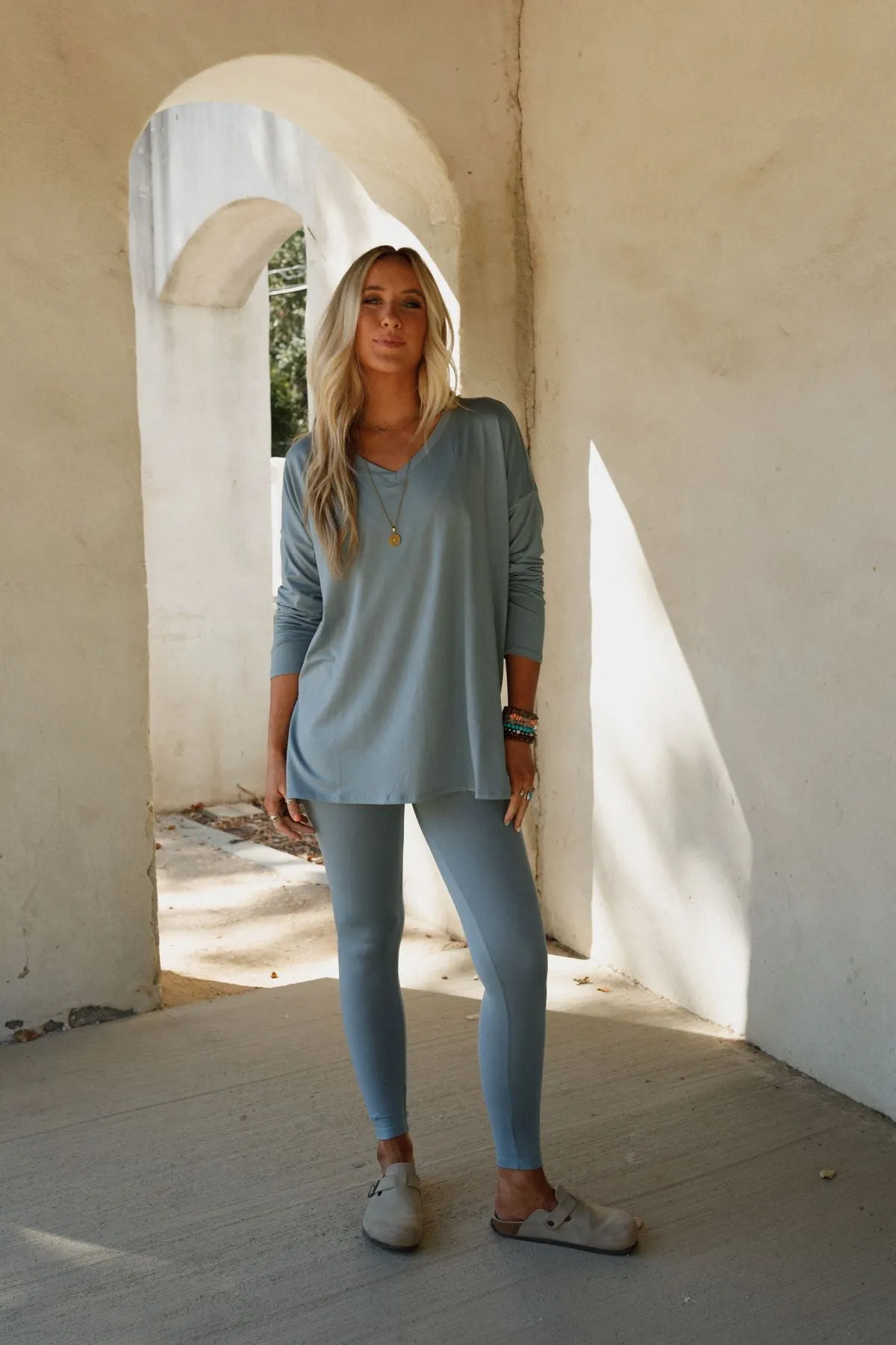 Dreamy Drift Top and Pant Set - Blue