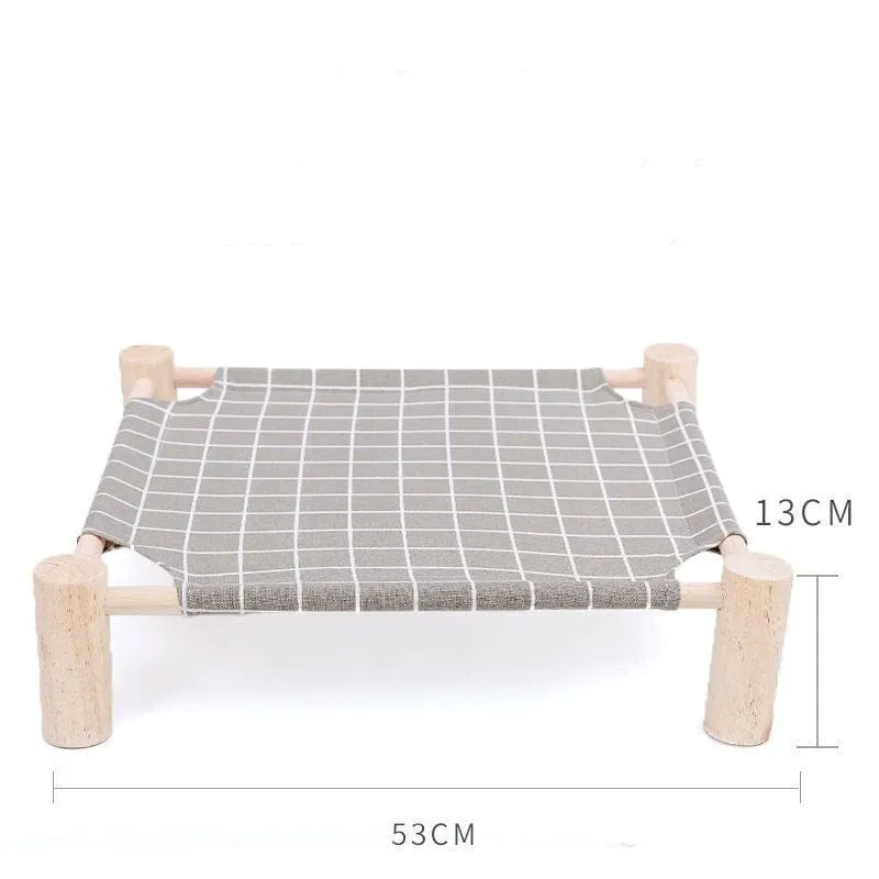 Elevated Wood and Canvas Hammock