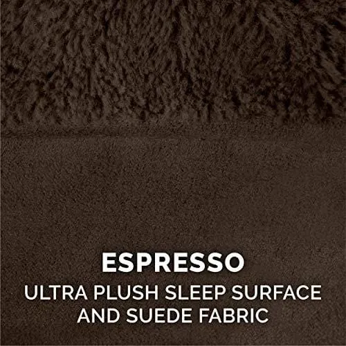 FurHaven Pet Dog Bed | Orthopedic Plush & Suede Sofa-Style Couch Pet Bed for Dogs & Cats, Espresso, Jumbo