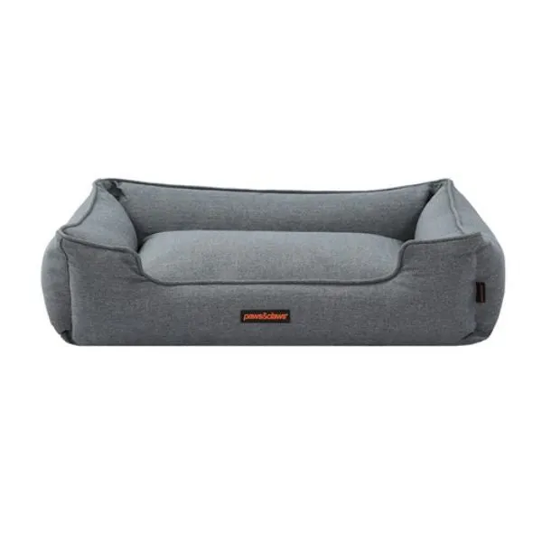 Grey Large Pia Walled Pet Bed - 80cm x 60cm x 20cm