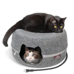 Hamburger Dual-Use Felt Heated Cat Cave