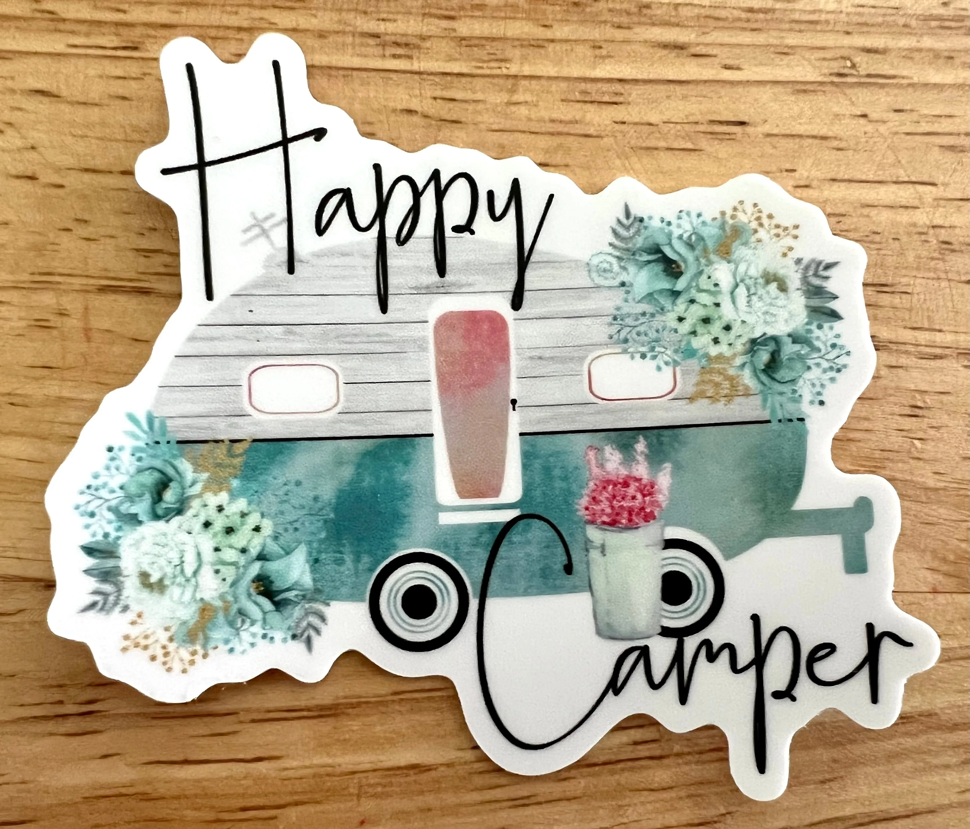 Happy Camper Vinyl Stickers