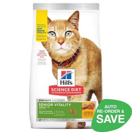 Hill's Science Diet Adult 7  Senior Vitality Dry Cat Food