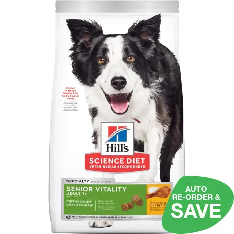 Hill's Science Diet Adult 7  Senior Vitality Dry Dog Food