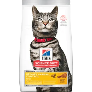 Hill's Science Diet Adult Urinary Hairball Control Dry Cat Food 7lbs.