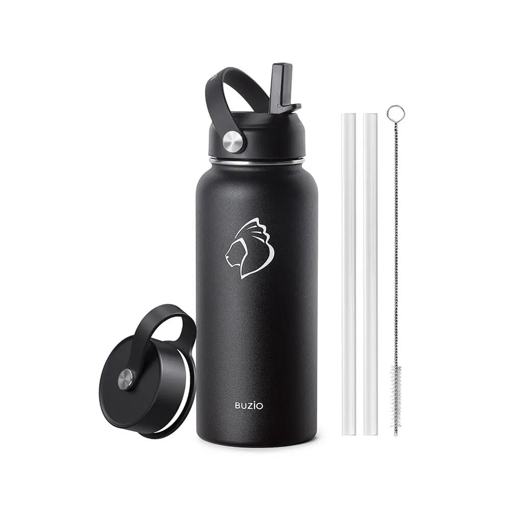 Insulated Water Bottles with 2 Lids | 32oz