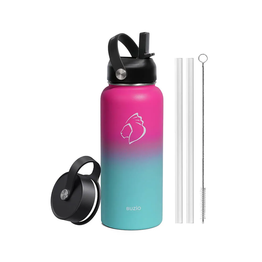 Insulated Water Bottles with 2 Lids | 32oz