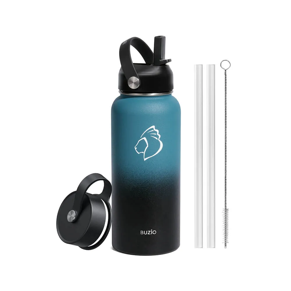 Insulated Water Bottles with 2 Lids | 32oz