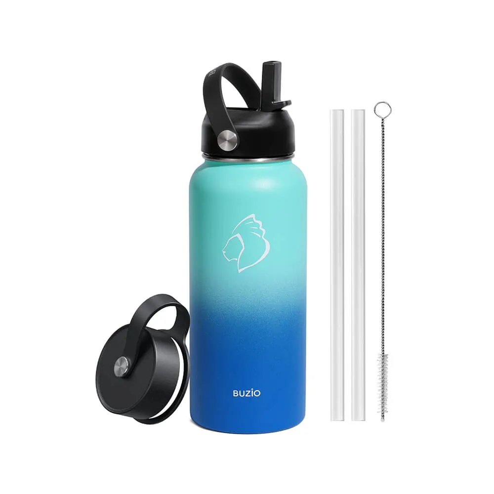 Insulated Water Bottles with 2 Lids | 32oz