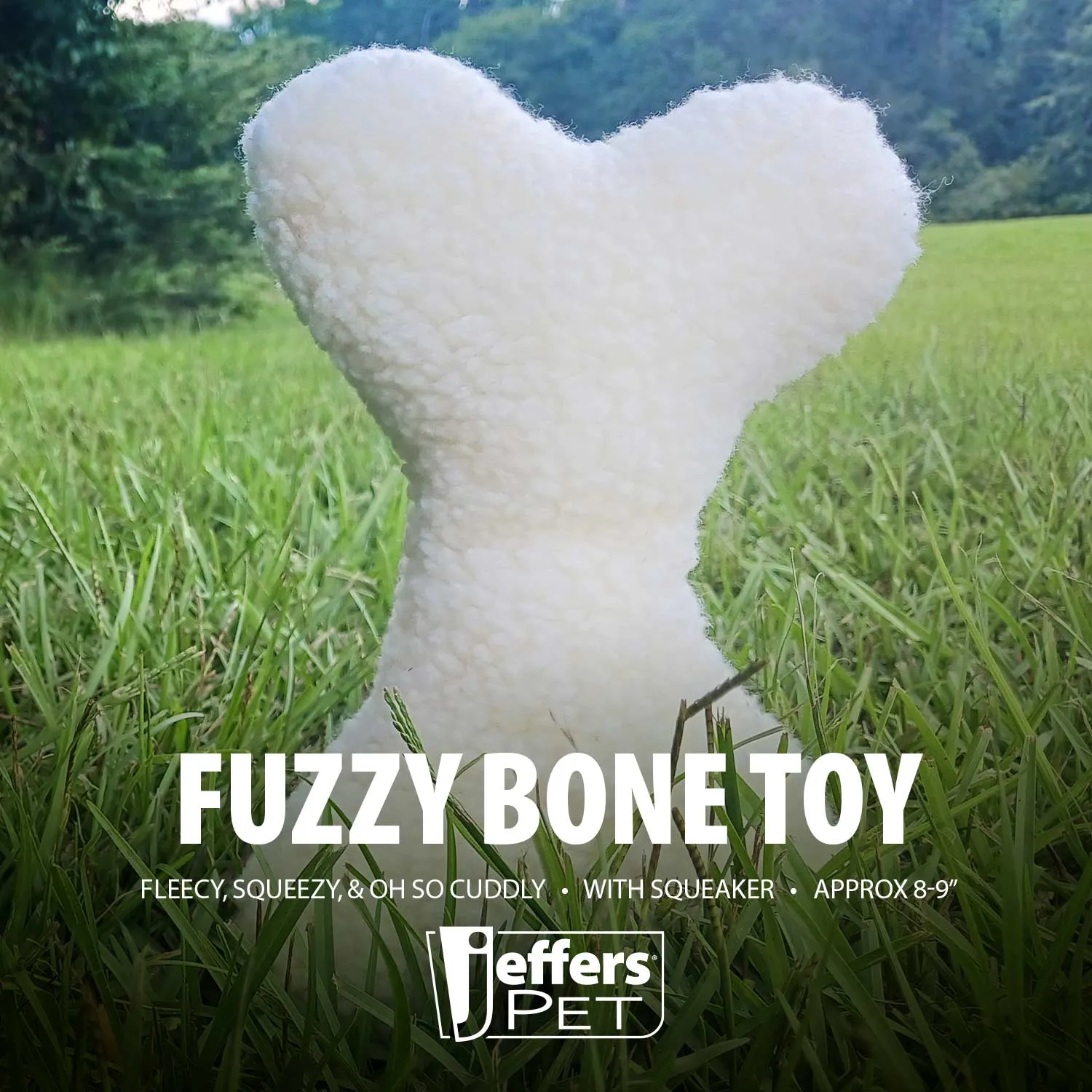 Jeffers Fuzzy Shapes Squeaker Dog Toys, Star/Man/Bone