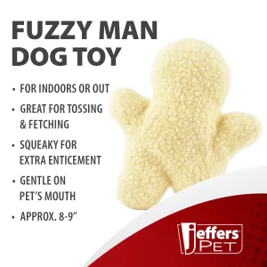 Jeffers Fuzzy Shapes Squeaker Dog Toys, Star/Man/Bone