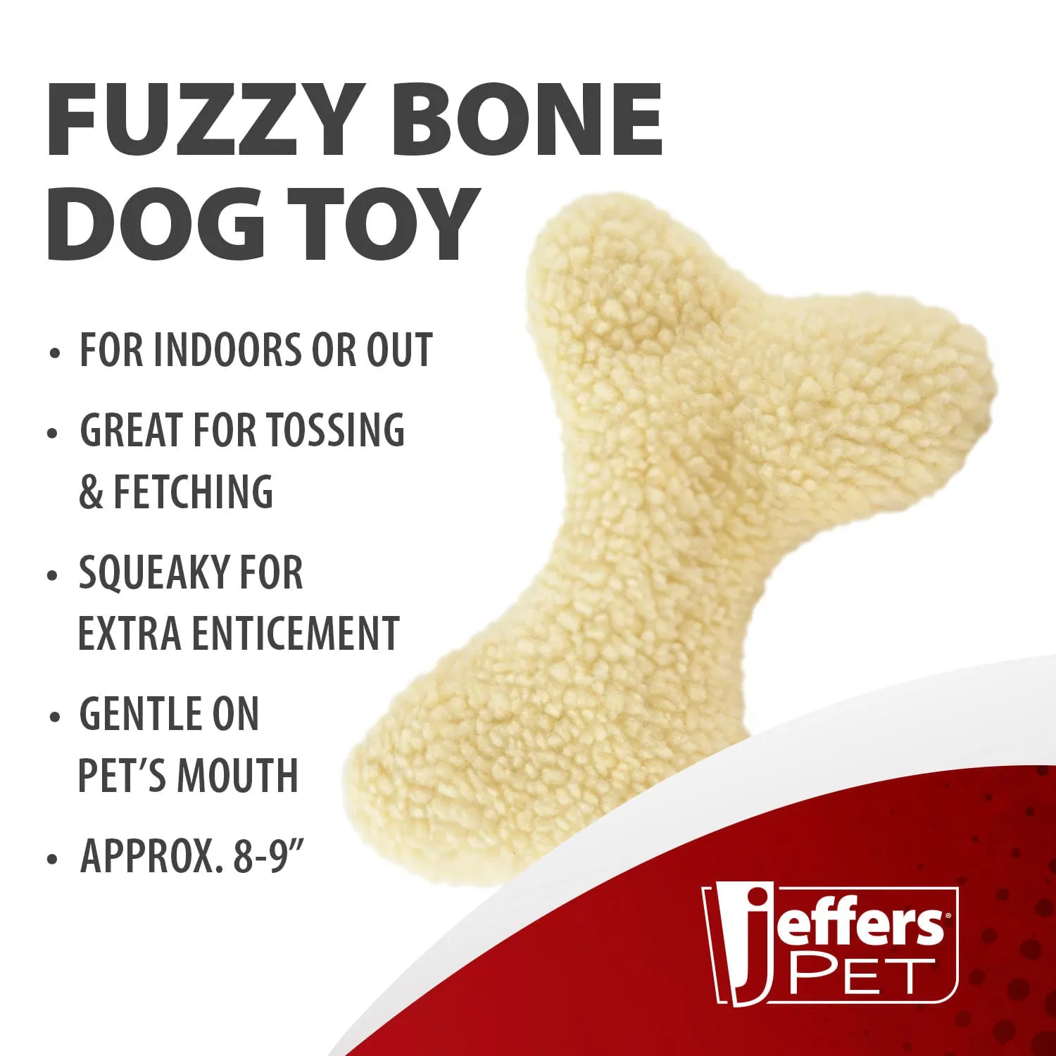 Jeffers Fuzzy Shapes Squeaker Dog Toys, Star/Man/Bone