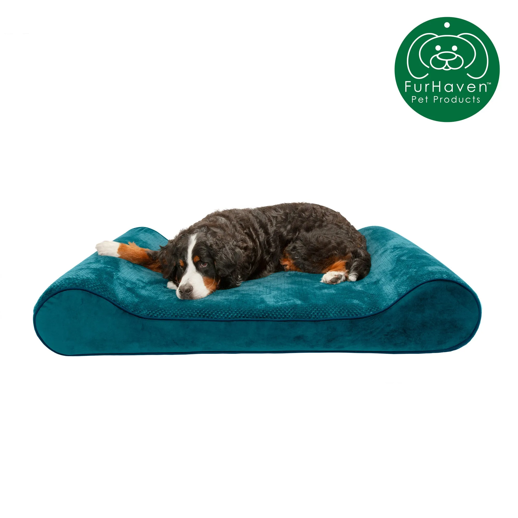 Minky Plush & Velvet Luxe Lounger Pet Bed