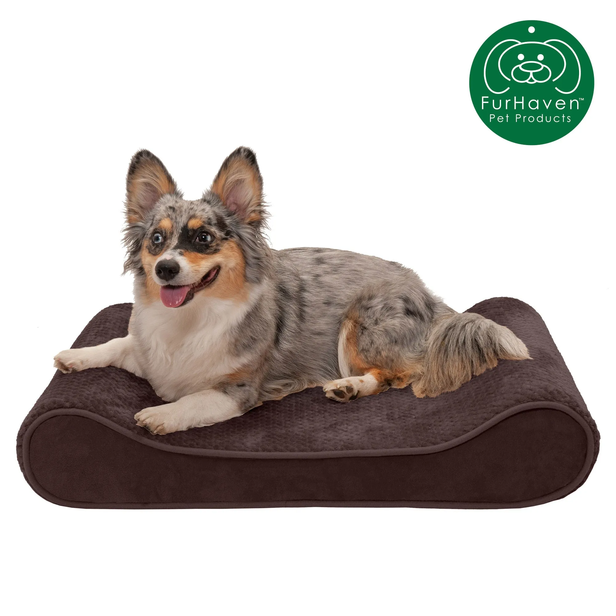 Minky Plush & Velvet Luxe Lounger Pet Bed