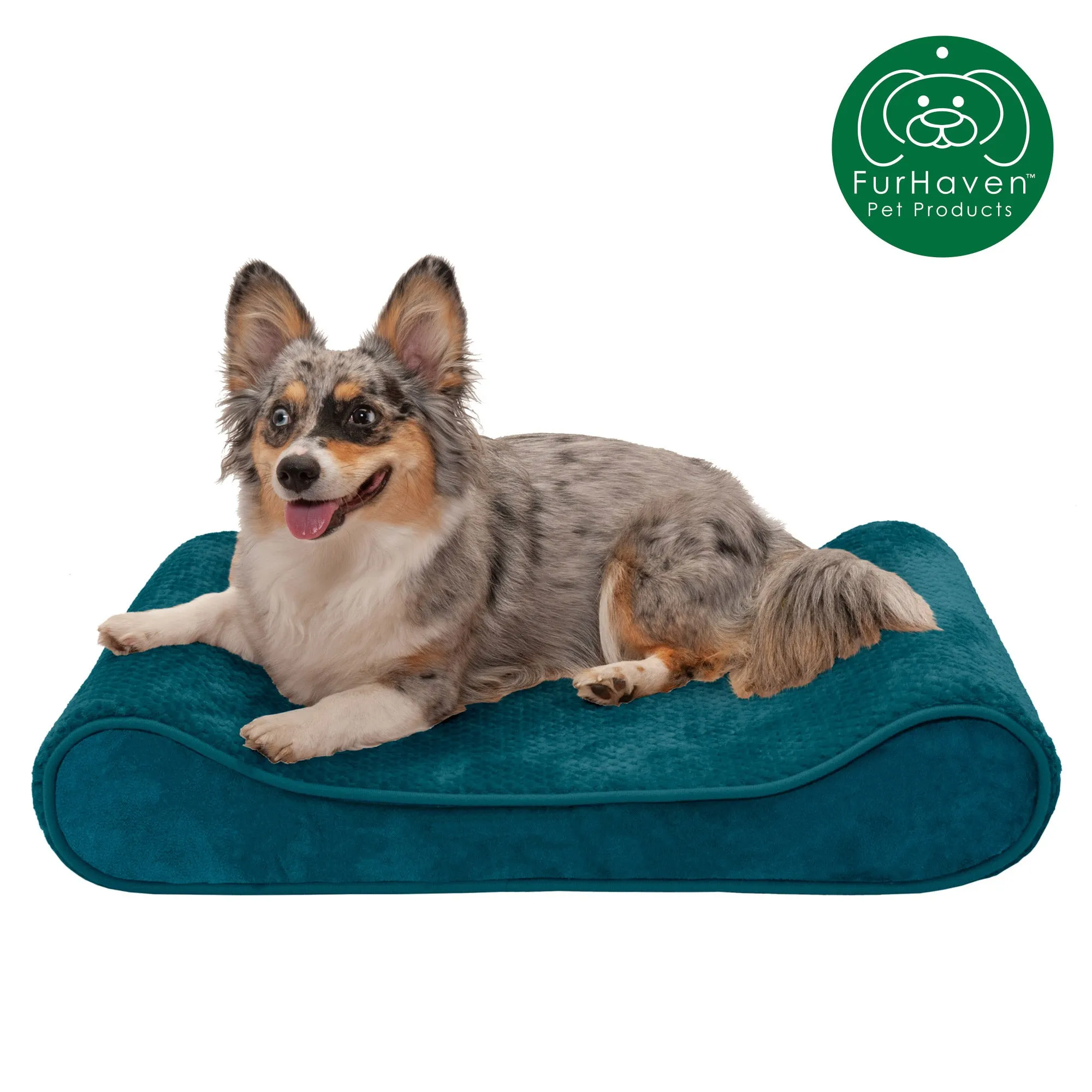 Minky Plush & Velvet Luxe Lounger Pet Bed