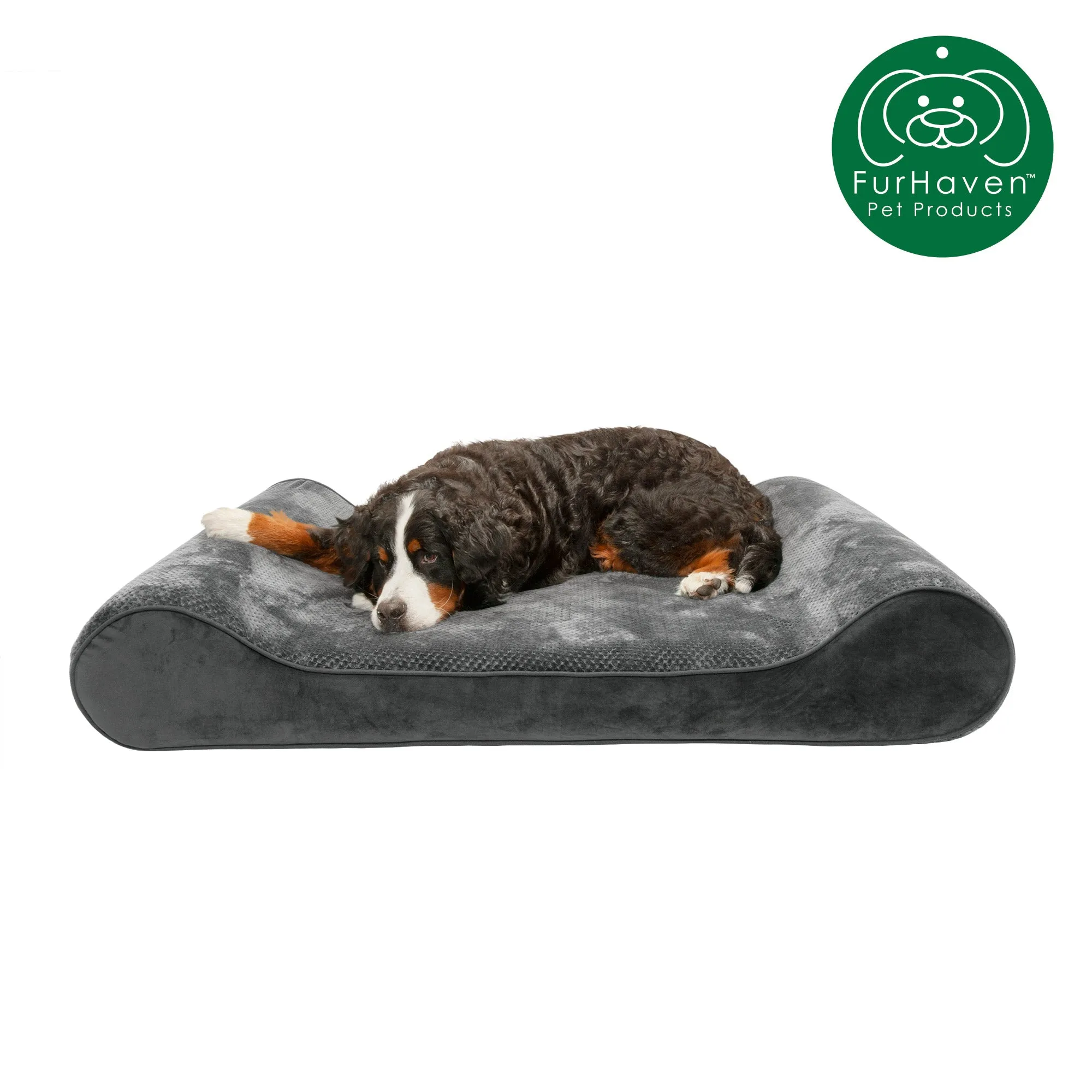 Minky Plush & Velvet Luxe Lounger Pet Bed