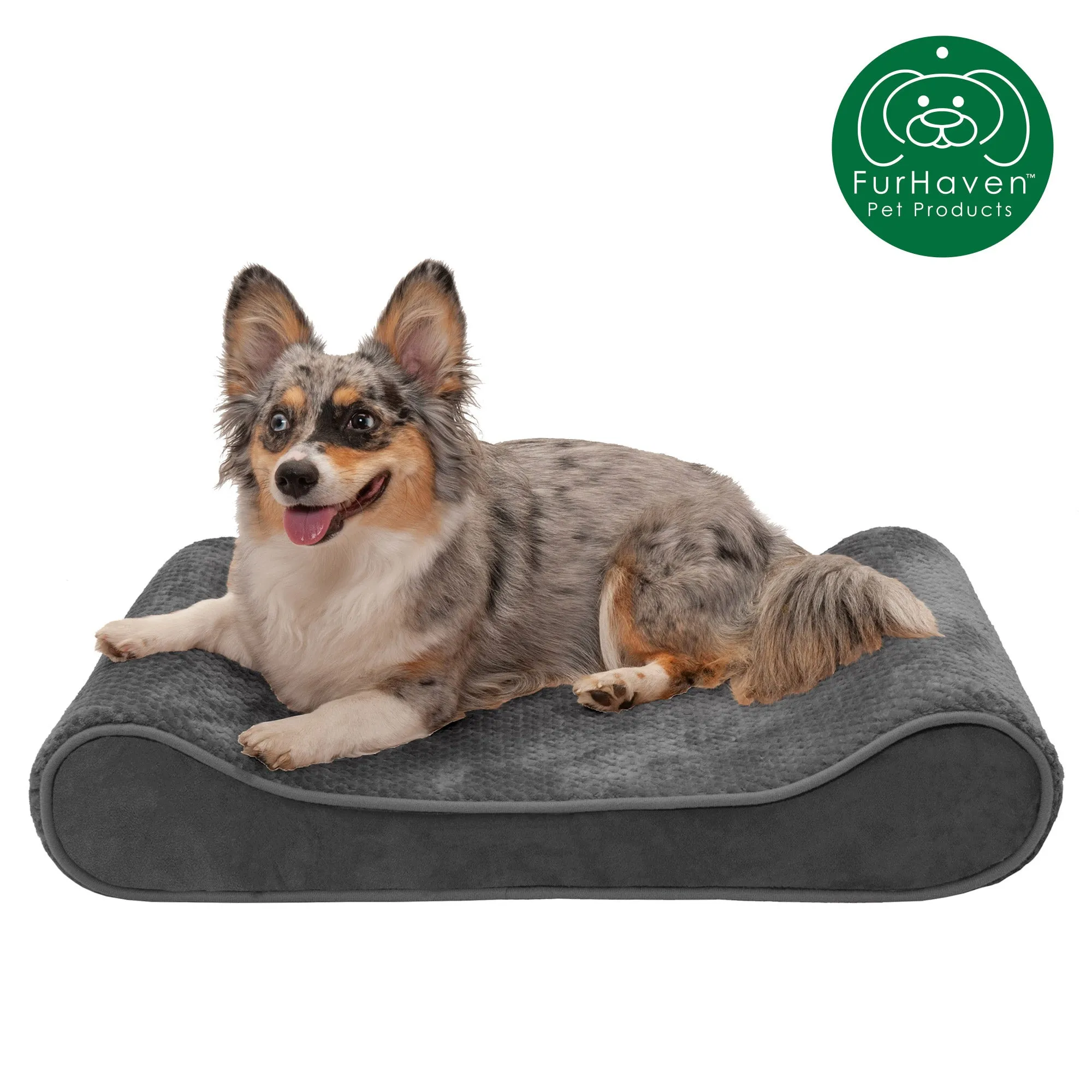 Minky Plush & Velvet Luxe Lounger Pet Bed
