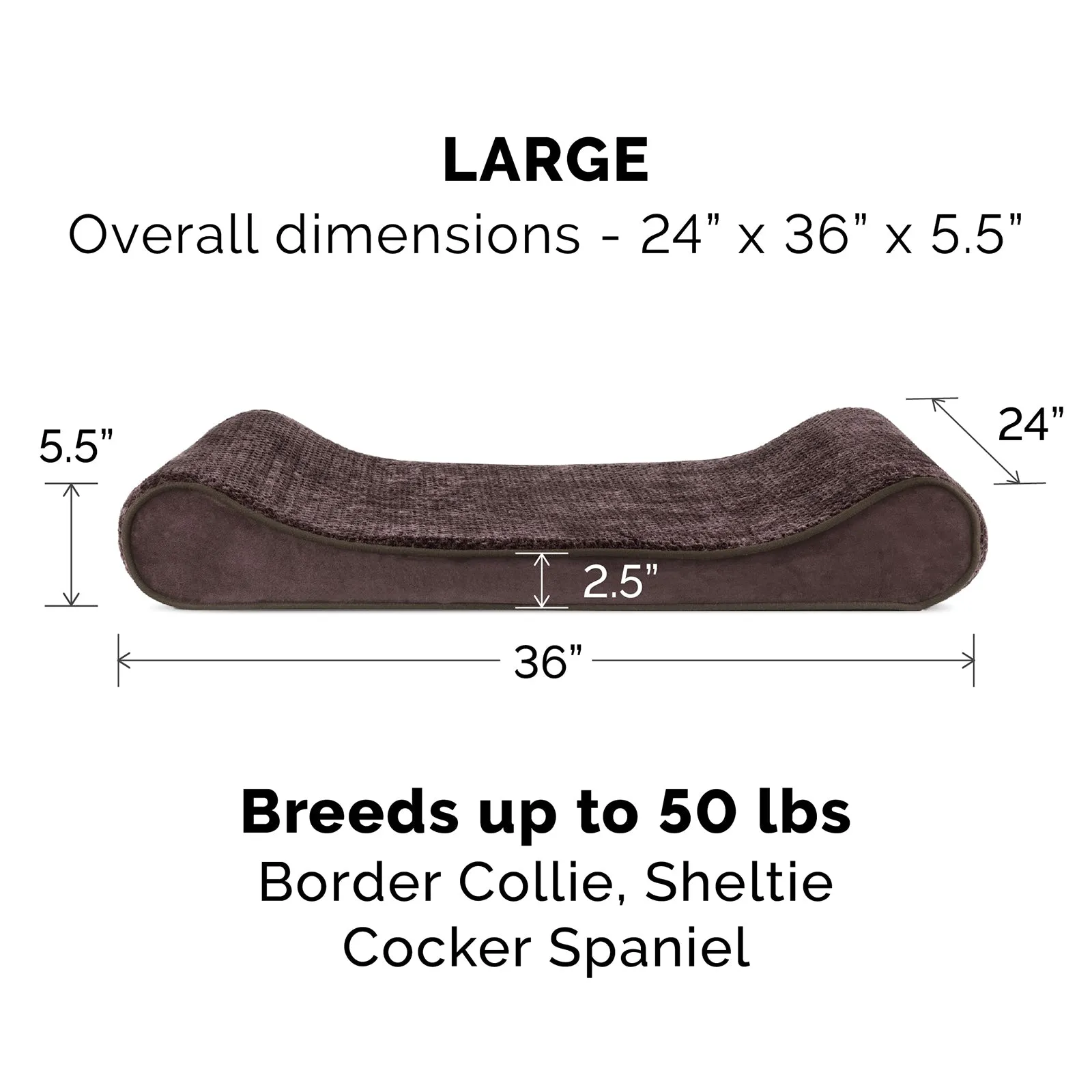 Minky Plush & Velvet Luxe Lounger Pet Bed