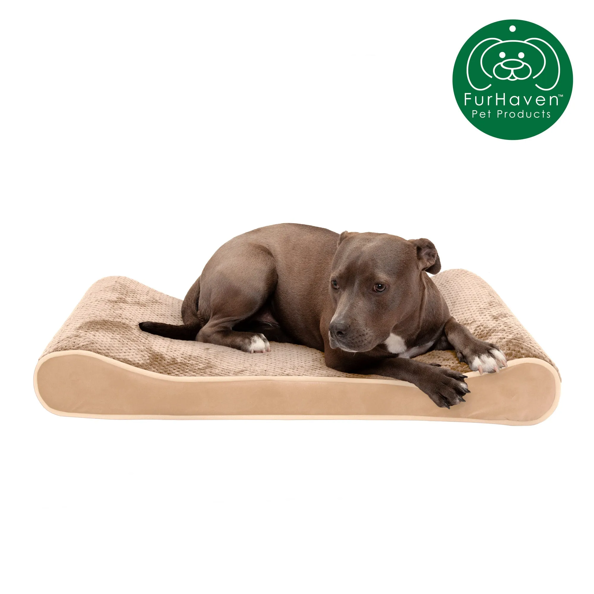 Minky Plush & Velvet Luxe Lounger Pet Bed