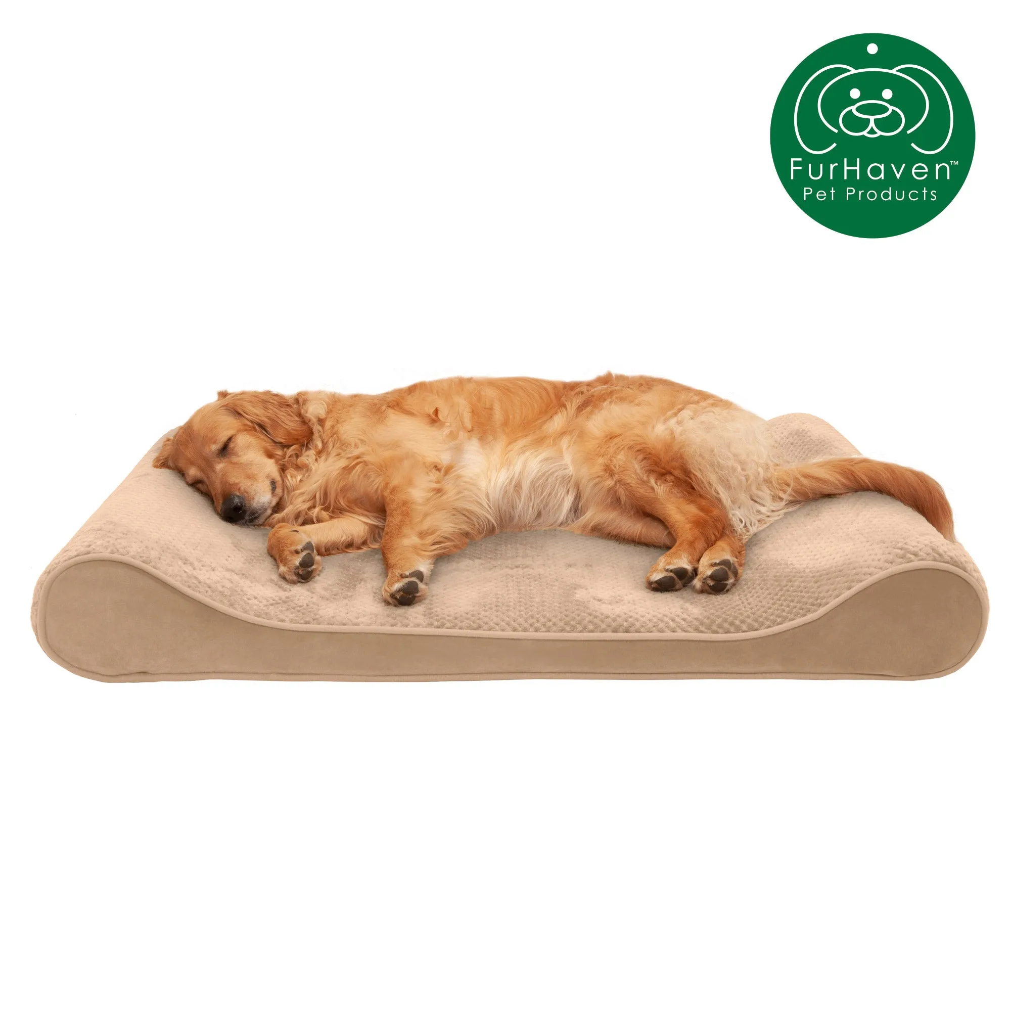 Minky Plush & Velvet Luxe Lounger Pet Bed