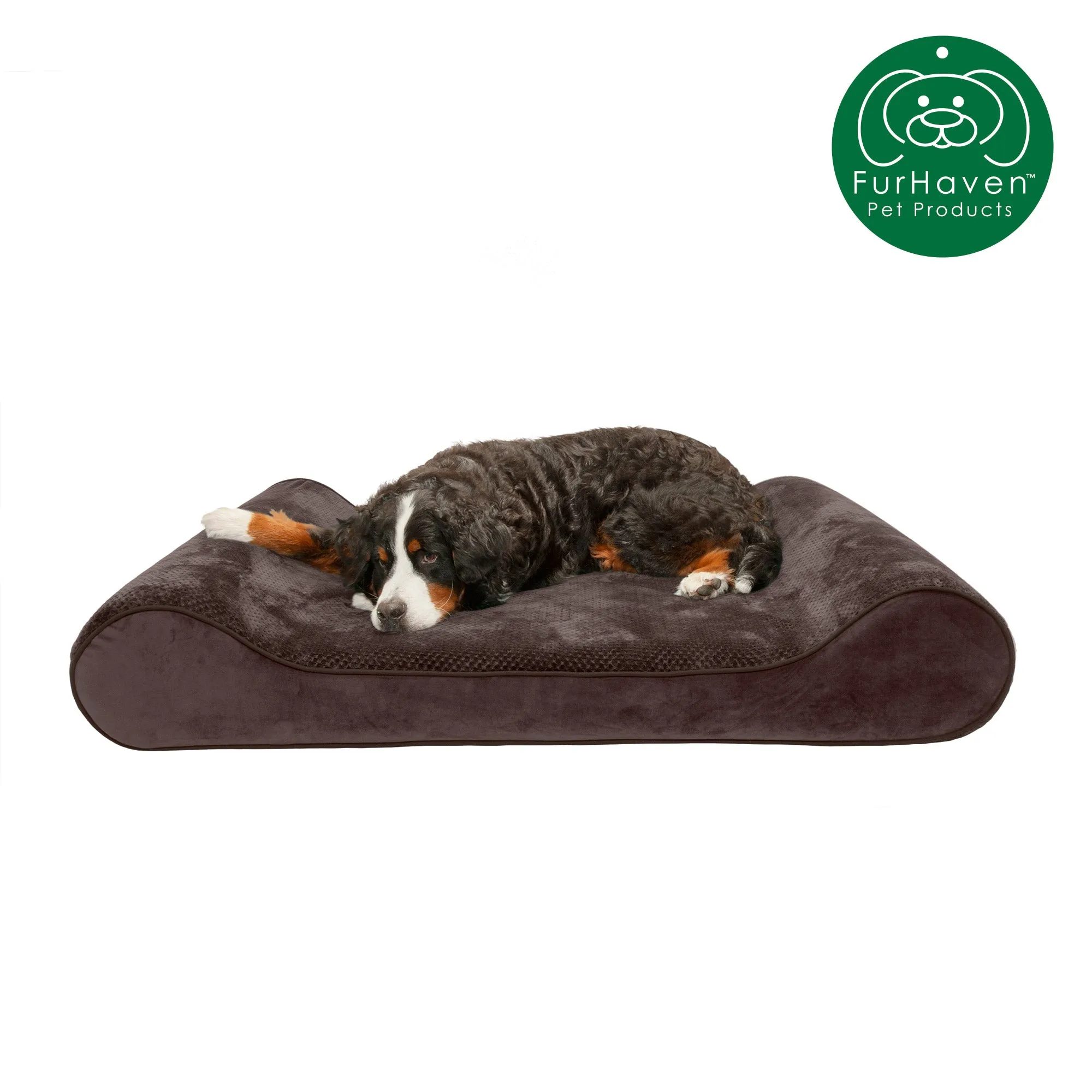Minky Plush & Velvet Luxe Lounger Pet Bed