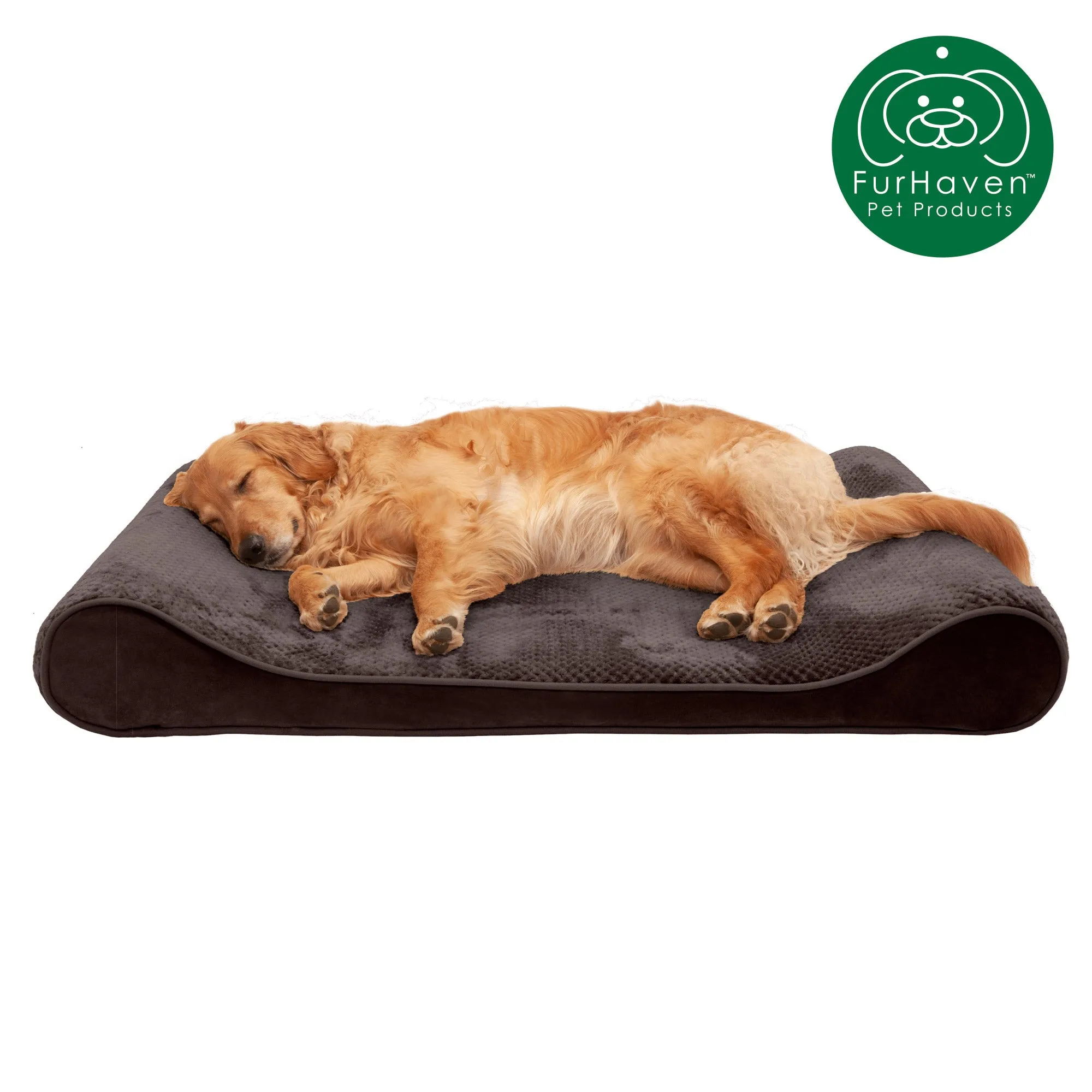 Minky Plush & Velvet Luxe Lounger Pet Bed