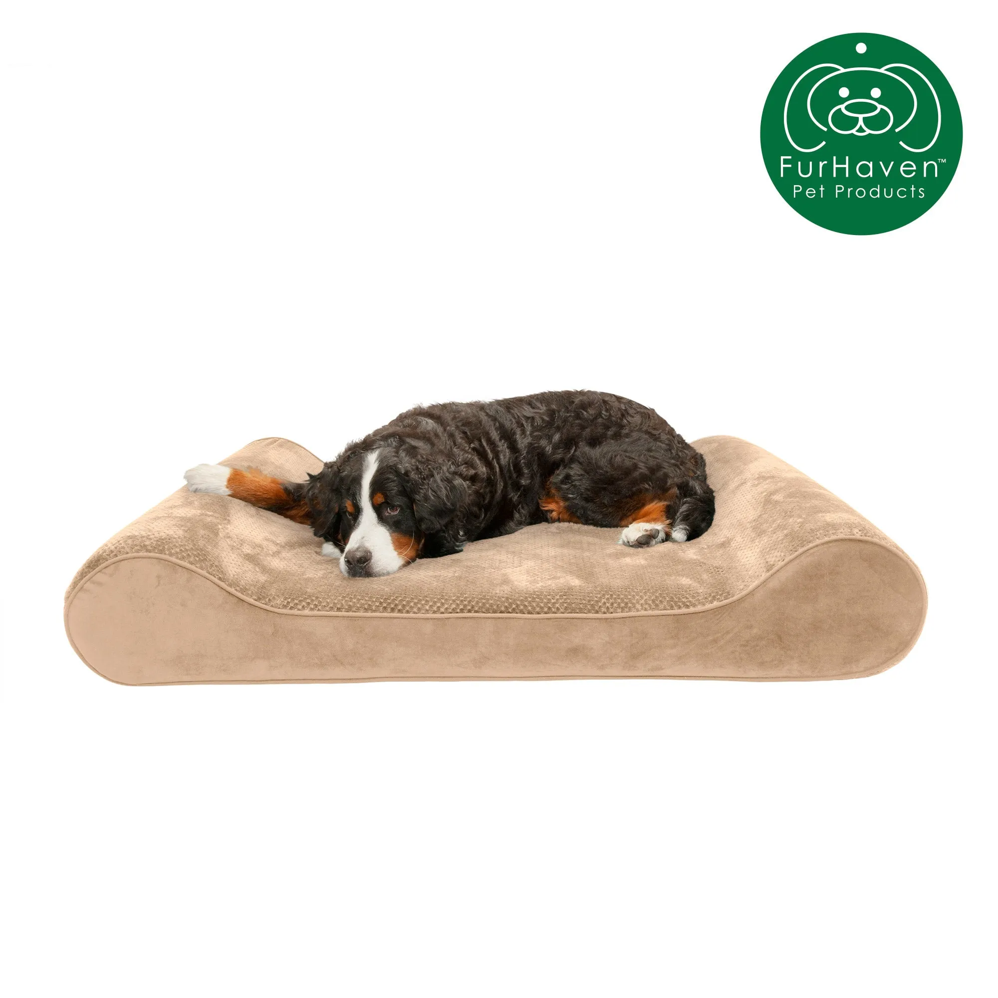 Minky Plush & Velvet Luxe Lounger Pet Bed