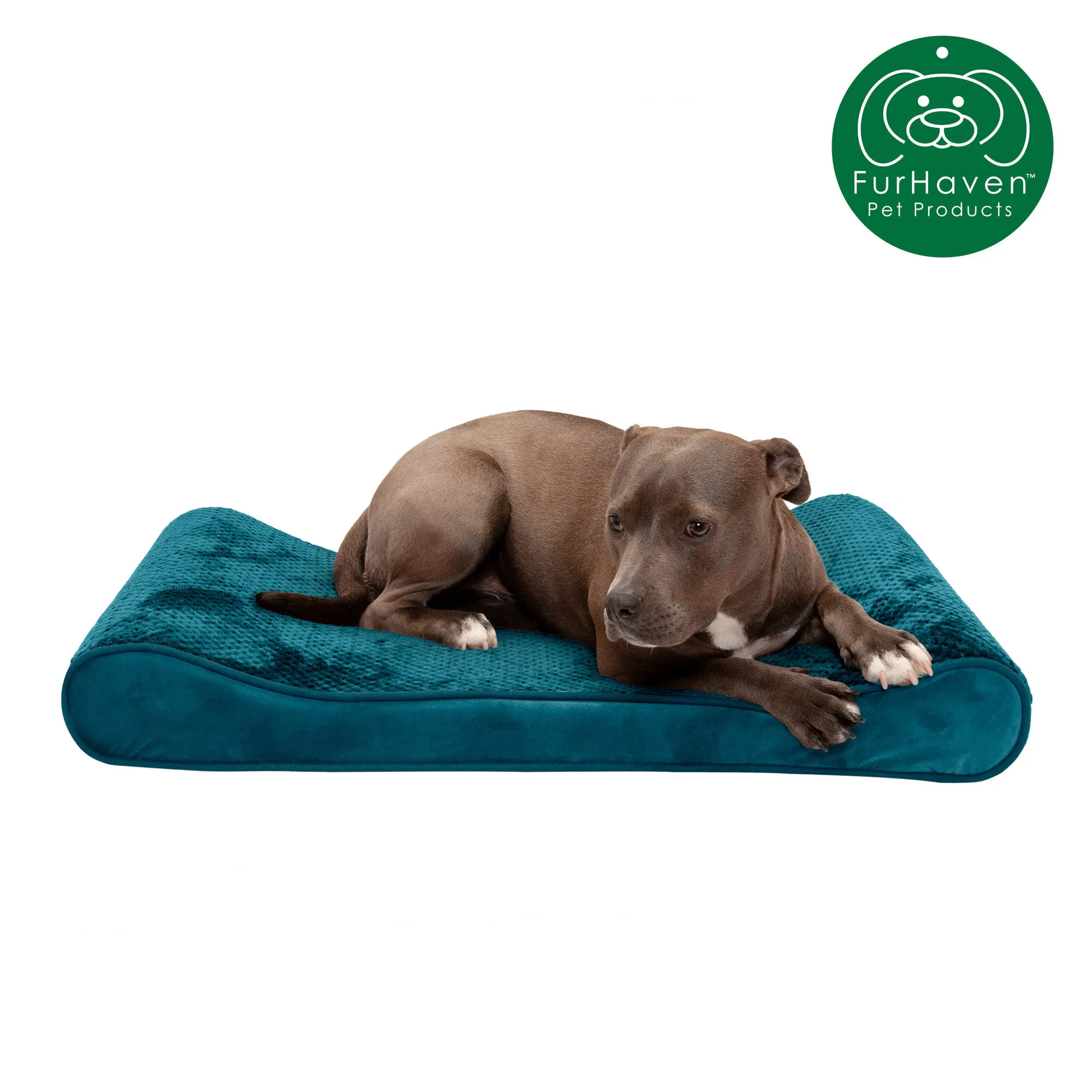 Minky Plush & Velvet Luxe Lounger Pet Bed