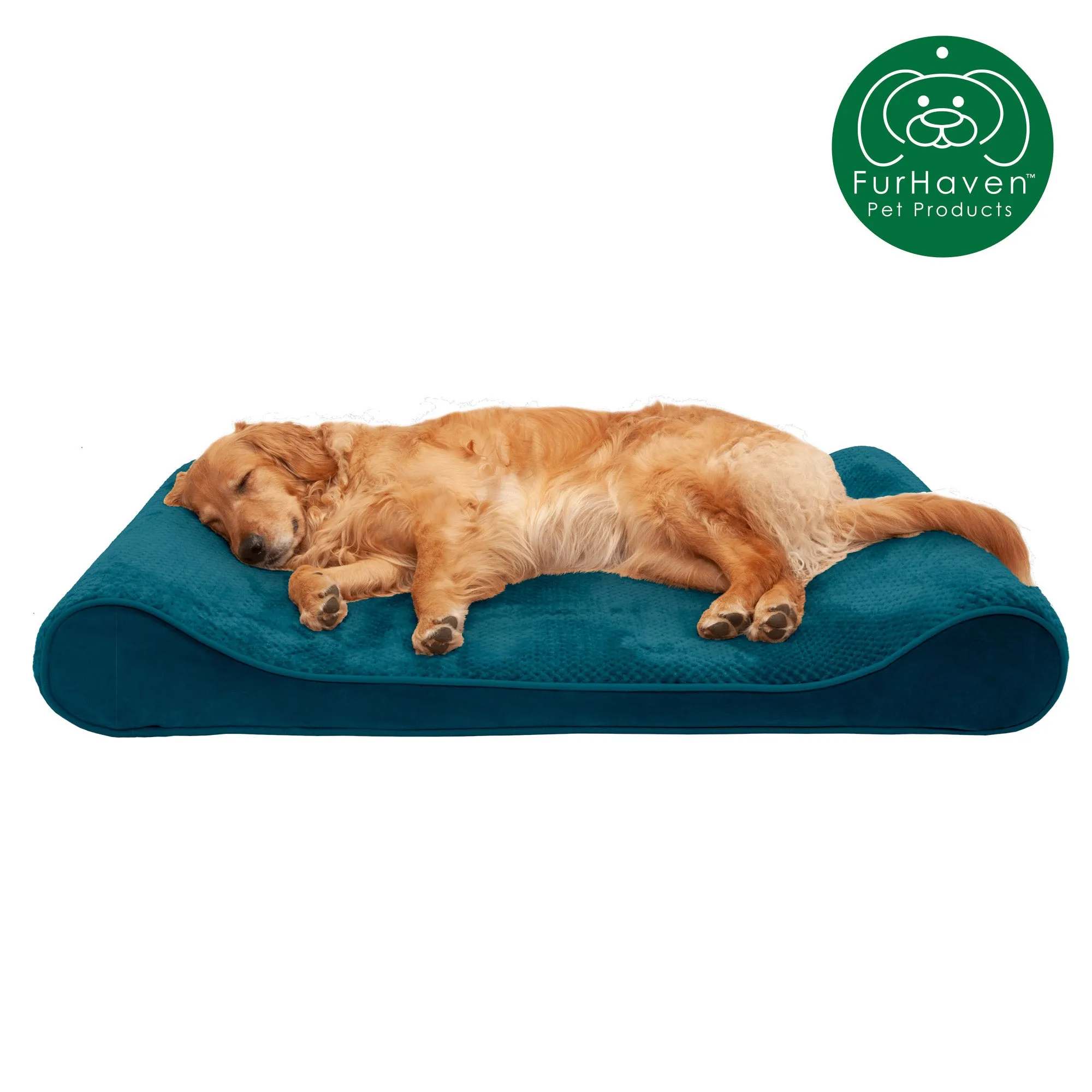 Minky Plush & Velvet Luxe Lounger Pet Bed