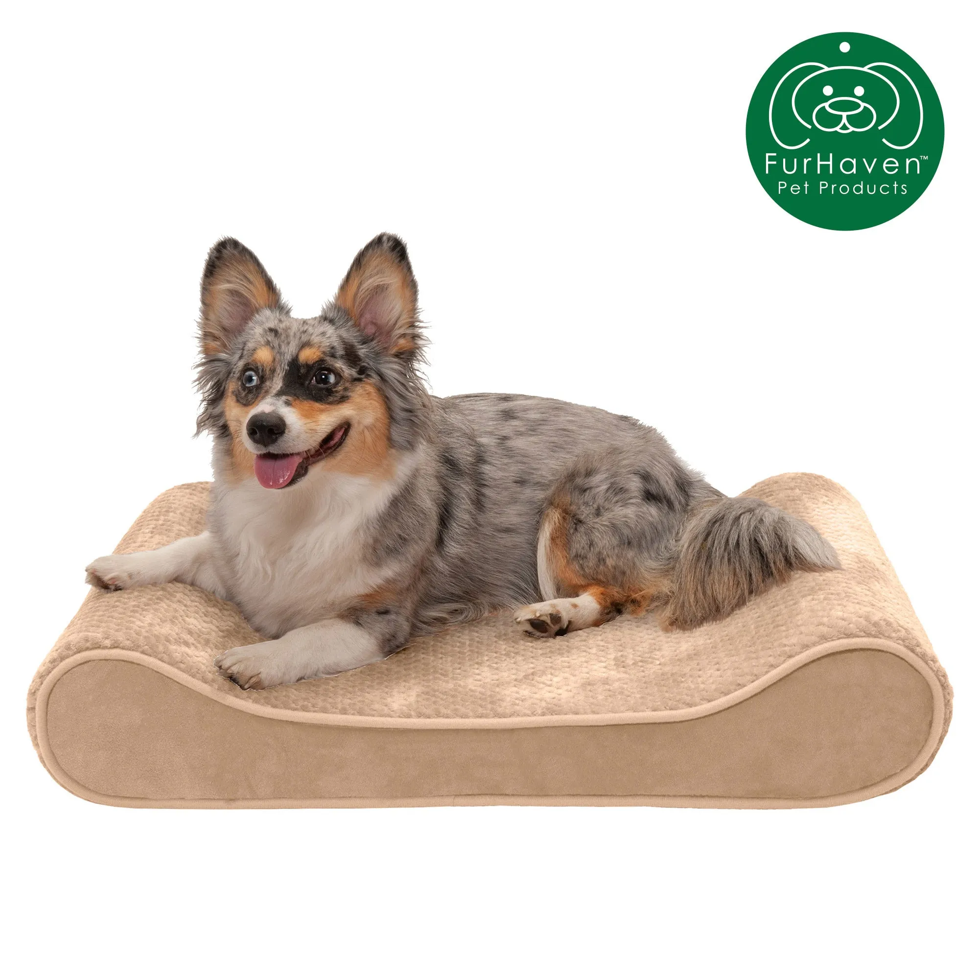 Minky Plush & Velvet Luxe Lounger Pet Bed