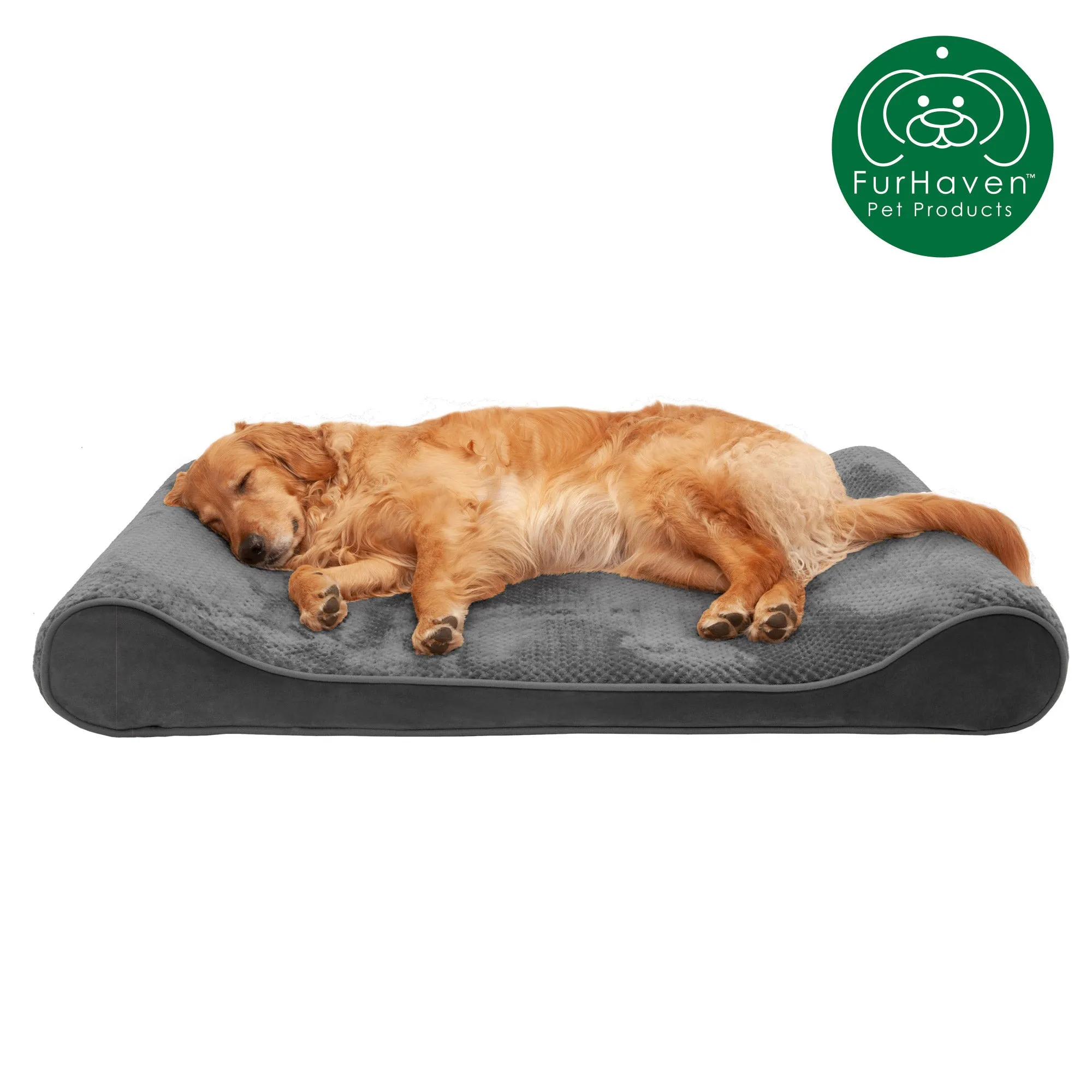 Minky Plush & Velvet Luxe Lounger Pet Bed
