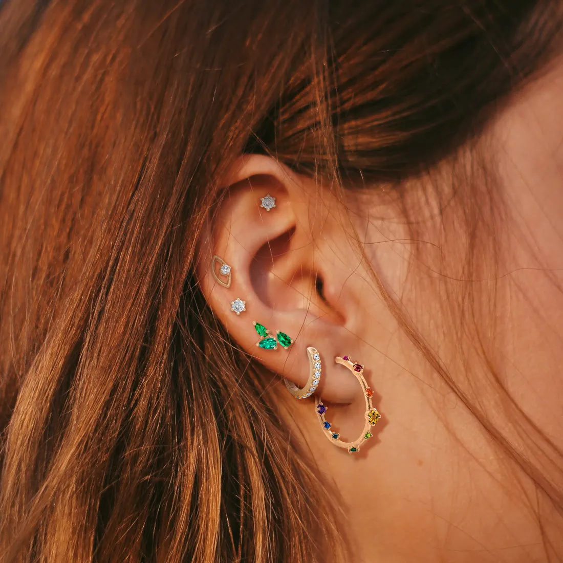 Paola Clicker Hoops, Diamond