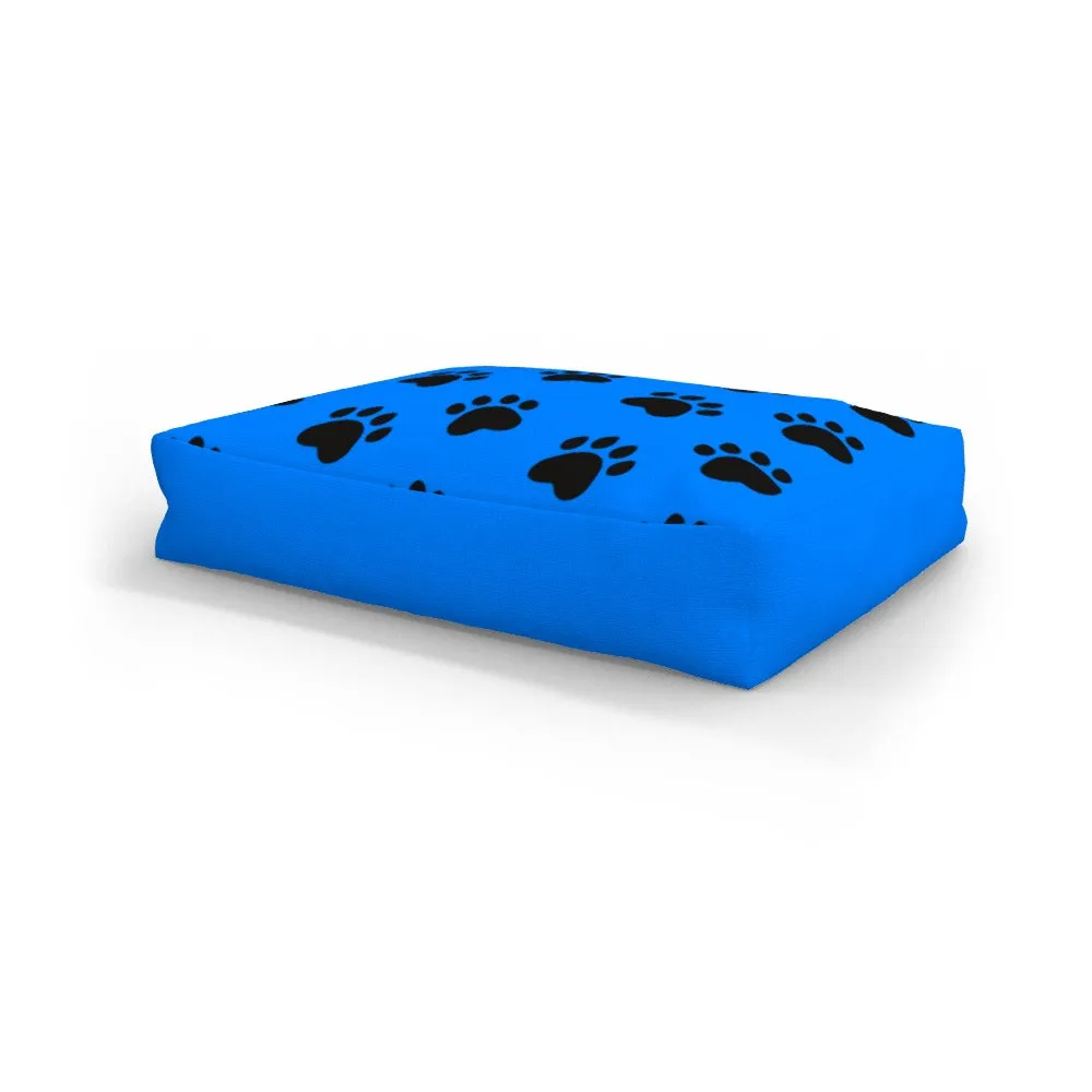 Pet Bed - Paws Blue
