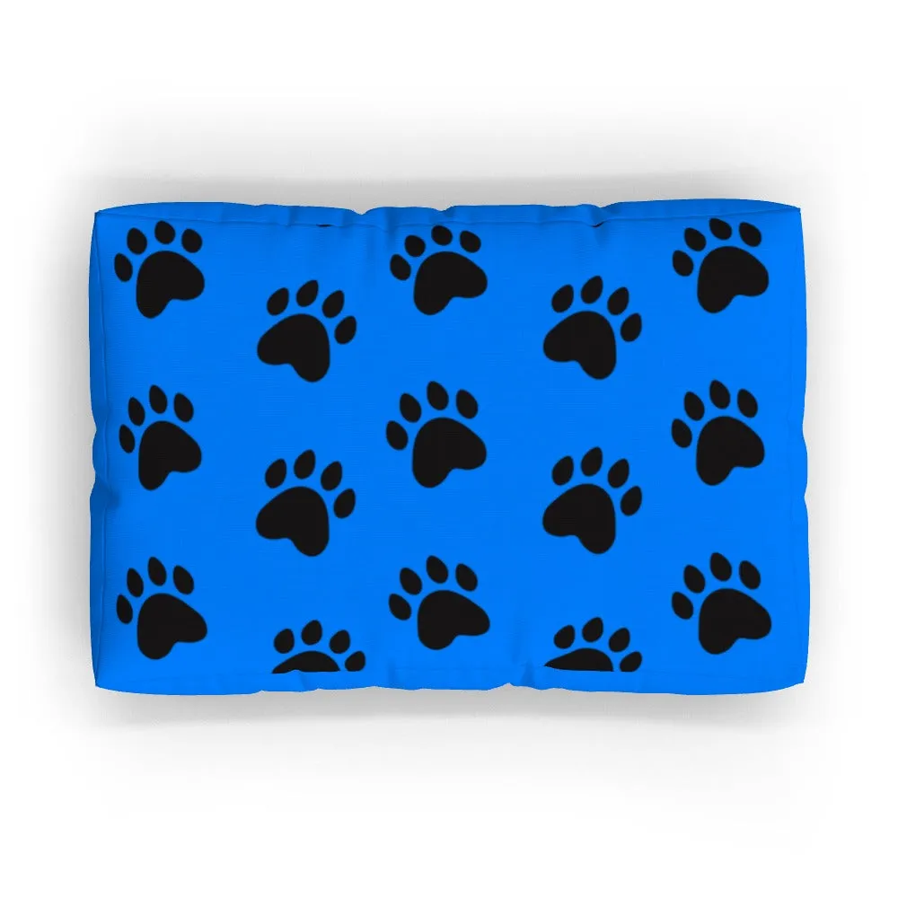 Pet Bed - Paws Blue