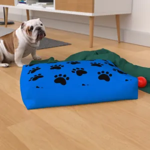 Pet Bed - Paws Blue