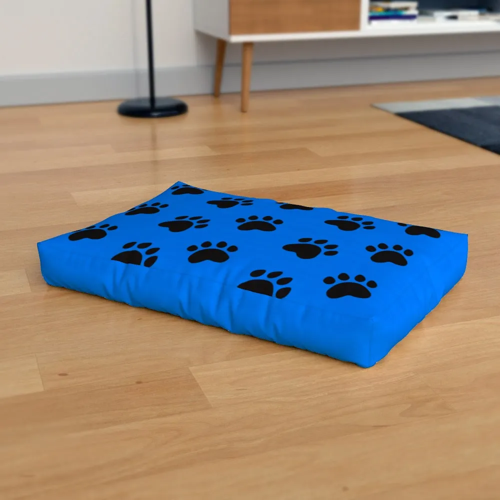 Pet Bed - Paws Blue