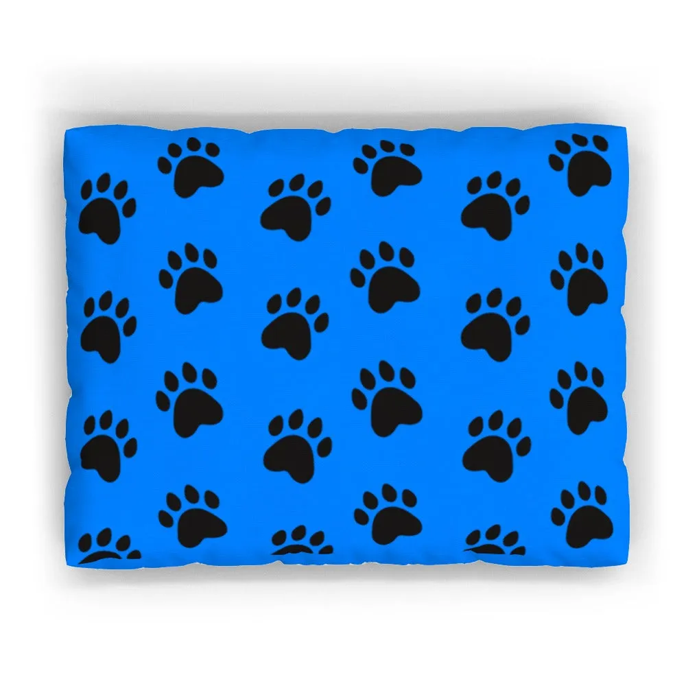 Pet Bed - Paws Blue