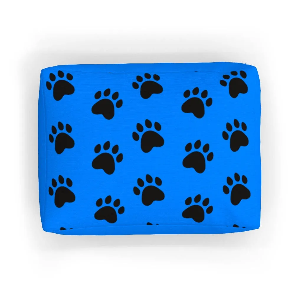 Pet Bed - Paws Blue