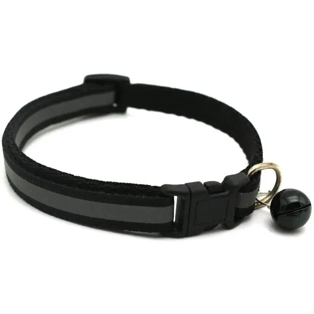 Pet Collar with Bell and Colorful Footprint Design