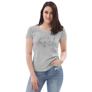"Playlovelearn" Women's fitted eco tee