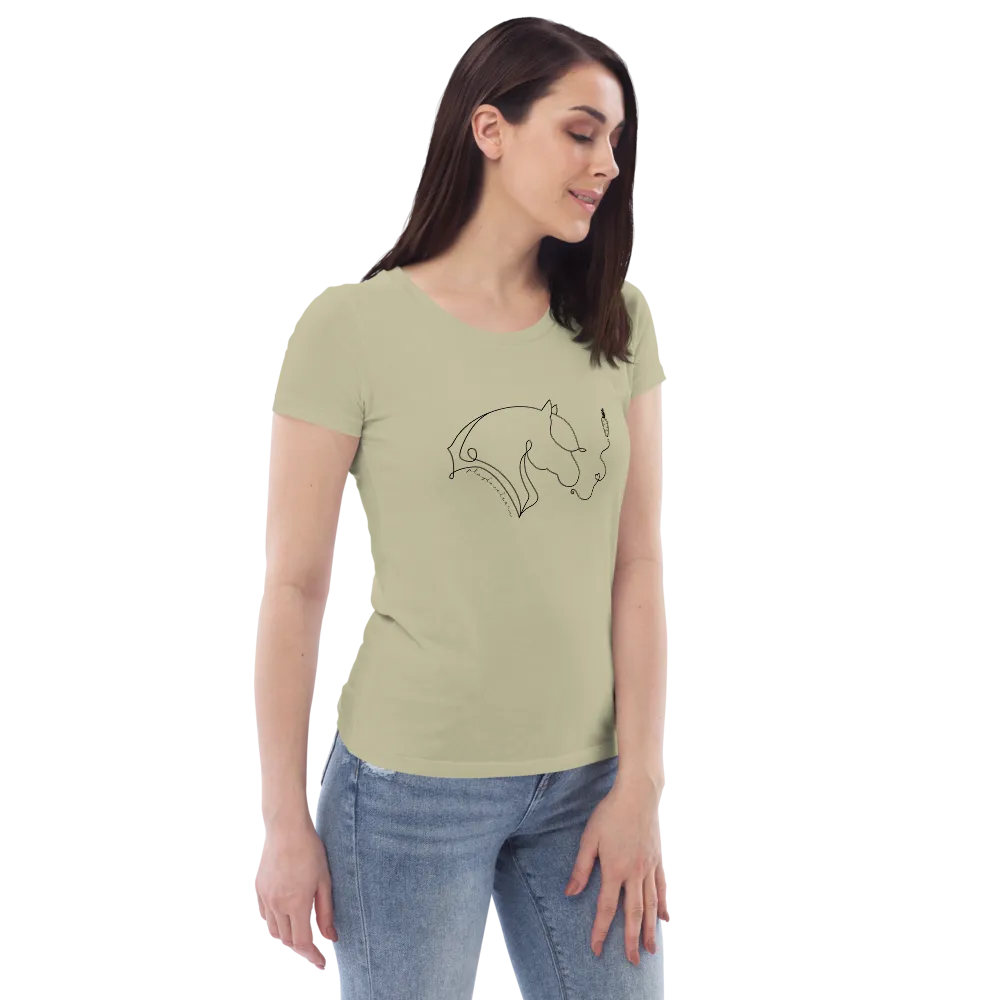 "Playlovelearn" Women's fitted eco tee