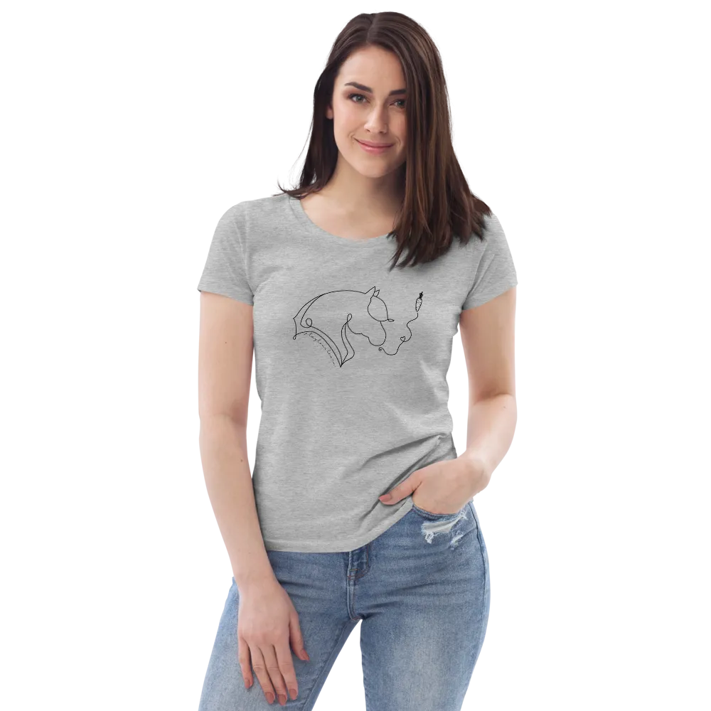 "Playlovelearn" Women's fitted eco tee