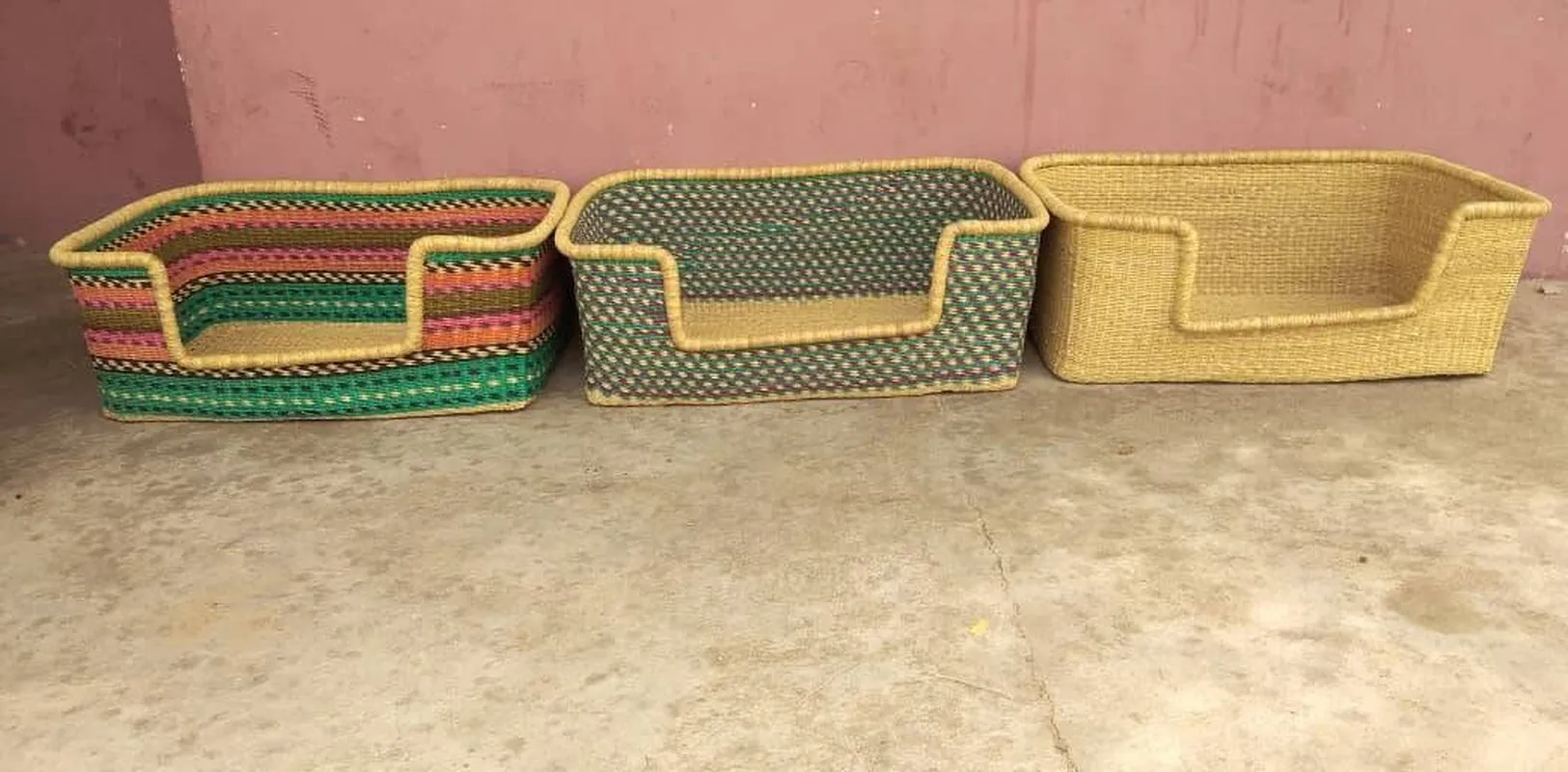 Rectangle Handwoven Dog Basket