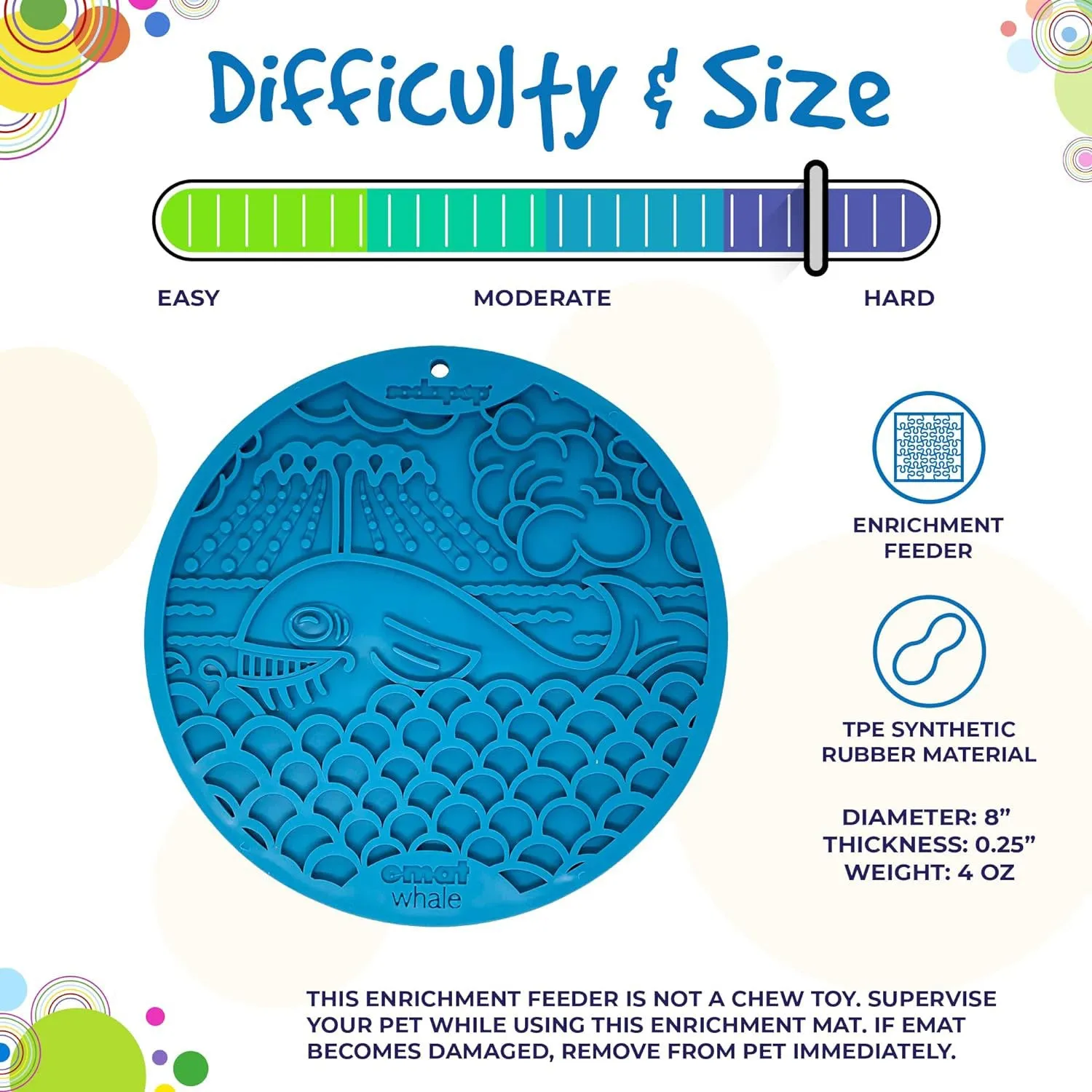 SodaPup Whale Design Enrichment Lick Mat